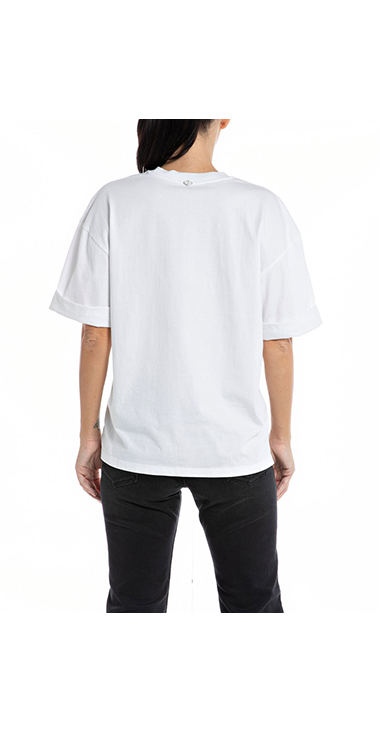 フロント刺しゅう オーバーサイズTシャツ 詳細画像 ホワイト 2